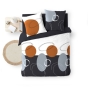 Housse de couette 240 x 220 cm coton 57 fils + 2 taies Oblis