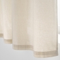 Rideau a oeillets 140 x 180 cm coton uni+top tisse+franges atlas Naturel
