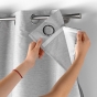 Lot de 2 Rideaux  occultant/thermique/phonique doublure amovible 140 x 260 cm Coverline Gris