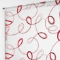 Paire droite passe tringle 2 x 60 x 160 cm voile sable brode hoops Rouge