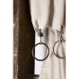 Lot de 2 rideaux 140 x 300 cm réglables double gaze de coton Naturel