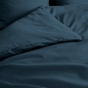 Housse de couette 2 personnes 260 x 240 cm percale de coton 78 fils Bleu nuit