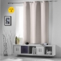 Lot de 2 Rideaux 140 x 180 cm occultant uni occult Ivoire