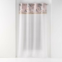 Panneau a oeillets 140 x 240 cm voile sable+top imprime+jute alissia top Rose