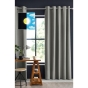 Lot de 2 Rideaux 100% occultant luxe 140 x 260 cm Obscure Gris clair