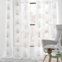 Lot de 2 Voilages a oeillets 140 x 240 cm voile sablé brodé Palmaris Beige