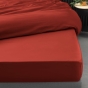 Drap housse 180 x 200 cm bonnet 30 cm percale de coton 78 fils Tomette