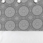 Voilage a oeillets 140 x 240 cm voile sable+ haut coton Sibel Gris