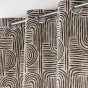 Rideau a oeillets 140 x 240 cm polycoton imprimé Pandore Noir
