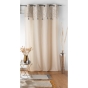 Rideau a oeillets 140 x 240 cm polycoton Solea Argent