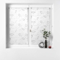 Paire droite passe tringle 2 x 60 x 90 cm voile sable brode hoops Gris