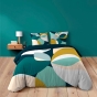 Pack Housse de Couette 260 x 240 cm en Coton + 2 Taies et Drap Housse Blanc 160x200 cm