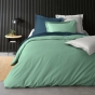 Housse de couette 2 personnes 240 x 220 cm percale de coton 78 fils Tilleul