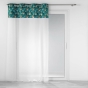 Voilage a oeillets 140 x 240 cm voile sablé + haut velours Clairine Emeraude