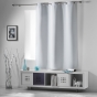 Lot de 2 Rideaux 140 x 180 cm occultant uni occult Gris pâle