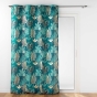 Lot de 2 Rideaux déco à oeillet 140 x 260 cm polyester imprimé Ornella Emeraude