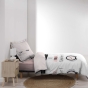 Pack parure de couette enfant Dring 140 x 200 cm + drap housse 90 x 190 x 30 Blanc