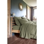Drap plat 270 x 300 cm Double gaze de coton luxe Gaïa Romarin