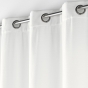 Lot de 2 Rideaux a oeillets 140 x 260 cm velours jacquard Mika Blanc