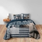Housse de couette 240 x 220 cm coton 42 fils + 2 taies Broocklyn