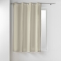 Lot de 2 Rideaux petite hauteur 135 x 180 cm isolant thermique microfibre Micropolar Beige
