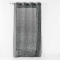 Voilage a oeillets 140 x 240 cm imprimé métallisé Artyline Anthracite/argent
