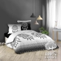 Pack housse de couette 220x240 cm Attrape reves + drap housse 140x190 Gris