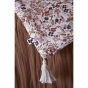Bout de lit 90 x 200 cm double gaze de coton imprimée capucine Naturel