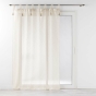 Panneau a passants+pompons 140 x 240 cm effet  tisse dalila Lin