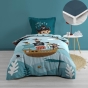 Pack housse de couette enfant 140 x 200 cm Moussaillon + drap housse 90 x 190 x 30 Bleu