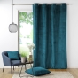 Rideau tamisant à oeillets 140 x 260 cm velours côtelé Casual Pétrole