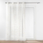 Panneau a oeillets 140 x 280 cm voile sable imprime metallise flessia Or