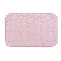 Tapis de bain 50 x 80 cm microfibre unie relief ricochet Rose Poudre
