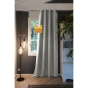 Lot de 2 Rideaux occultant baie vitrée 180 x 260 cm Obscure Gris clair