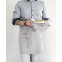 Tablier gaze de coton 45 x 80 cm gaia nuage Gris