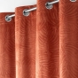 Rideau occultant à oeillets 140 x 240 cm en velours relief Analia Orange