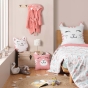 Pack housse de couette enfant 140 x 200 cm Chatchat + drap housse 90 x 190 Rose