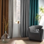 Lot de 2 rideaux épais 135 x 240 cm occultant jacquard Blake Bleu