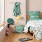 Pack housse de couette enfant Dina 140 x 200 cm + drap housse Sauge