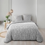 Housse de couette 240 x 220 cm réversible coton 57 fils + 2 taies Flavie