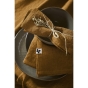 Lot de 3 serviettes lin lavé 40 x 40 cm soline caramel Marron