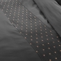 Housse de couette 100% coton luxe 57 fils 200 x 200 cm Agathe Anthracite