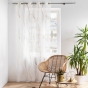 Voilage a oeillets 140 x 280 cm voile sable imprime metallise elona Or