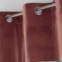 Voilage a oeillets 140 x 240 cm voile sablé + haut velours Blushy