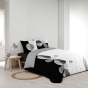 Parure de couette imprimée 260 x 240 cm + 2 taies 100% coton 57 fils Stormi