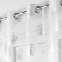 Voilage a oeillets 140 x 240 cm voile sablé  imprimé metallisé Edelia Argent
