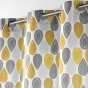 Rideau Tamisant a oeillets L140 x H260 cm polyester Palpito Jaune/blanc