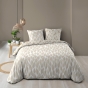 Pack housse de couette 220 x 240 cm Mareva + drap housse 140 x 190 Beige
