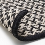 Tapis rectangle 60 x 90 cm coton/polyes fantaisie+fil met chasca Noir