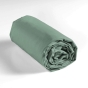 Drap housse 2 personnes 180 x 200 cm uni 57 fils lina Sauge